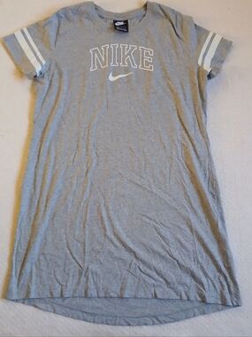 nike ♡ varsity tshirt dress gray xl cotton cozy y2k extra large